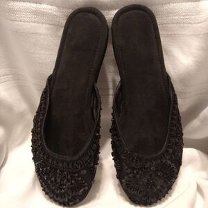 Black Beaded Slip on Shoe 9/10